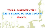 Bài 4 trang 97 SGK Toán 6 tập 1 Cánh Diều